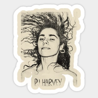 Retro Pj Harvey Rid Or Me Sticker